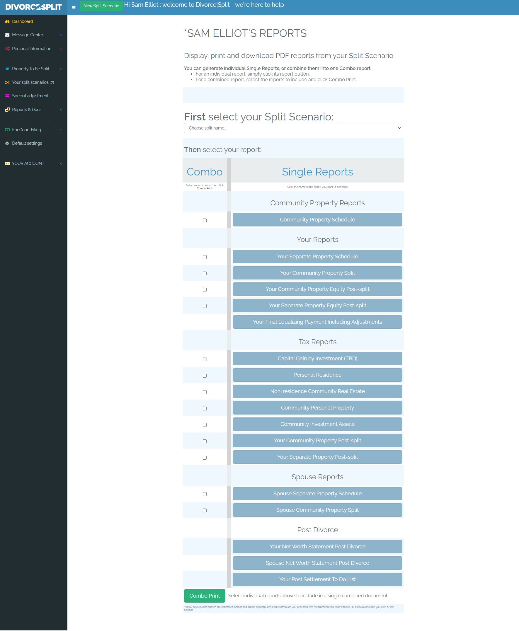 choose reports